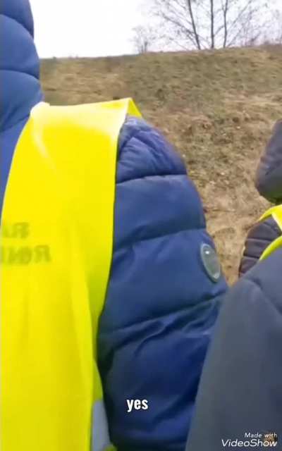 Probably an Israeli tourist, irritated by the blockade, threw a Polish flag. Farmers think he is from Ukraine