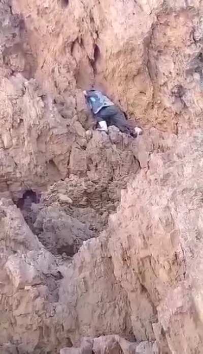 He was clearly not able to do this climb, but attempted it anyway