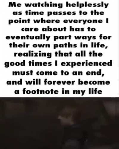 Everyone must eventually go their own way.