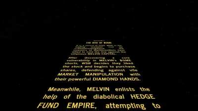 STOCK WARS, EPISODE I: THE RISE OF $GME — MELVIN IS JUST THE BEGINNING — SEMI-EFFORTPOST, MODS PLEASE DON'T DELETE