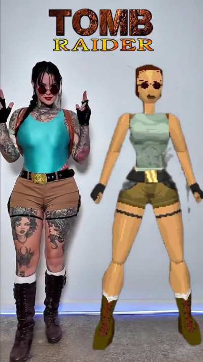 Lara Croft in 1996 📐