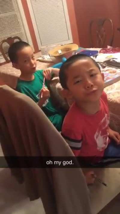 I was with my little cousins some years ago.