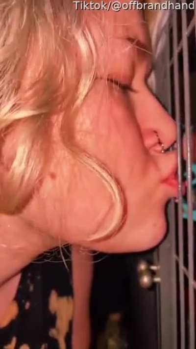 Kissing a Mouse.