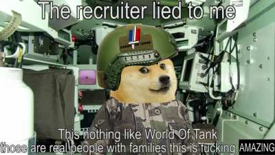 mfw I got conscripted into the 503 tank regiment (I'm going to die)