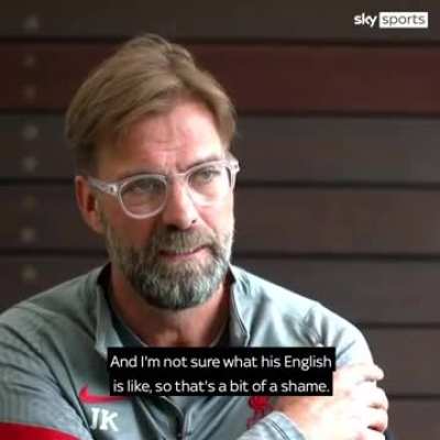 One minute video of Klopp talking about meeting Bielsa and playing against Leeds.