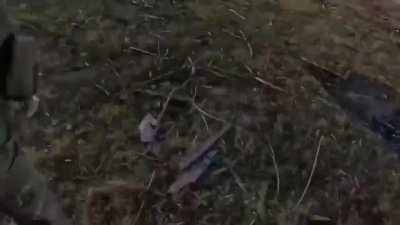 Ukrainian national guardsmen attempt to stop 2 Russian tanks advancing past them in Robotyne. 2024