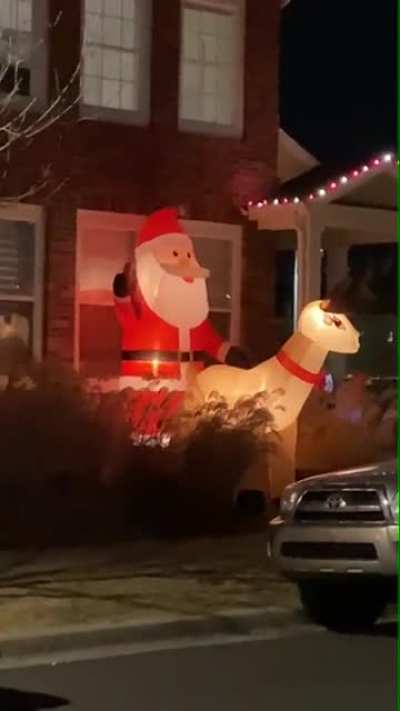 Santa enjoying the holidays