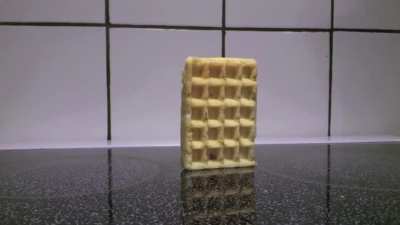 waffle falling over in reverse