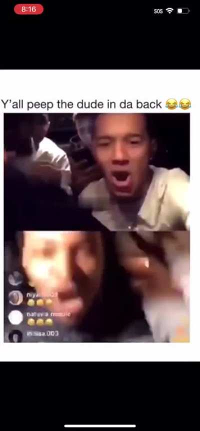 The guy at the back lol