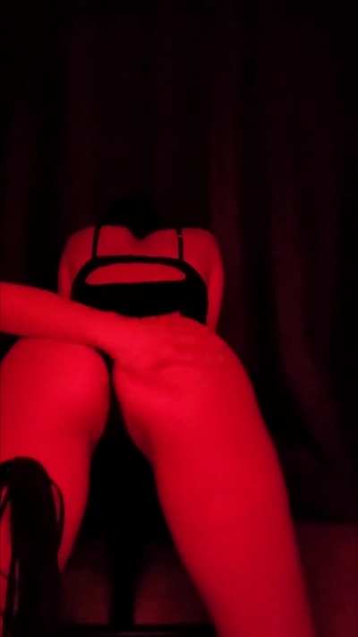 Mistress plays with her toy
