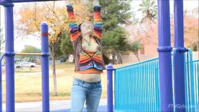 On the monkey bars