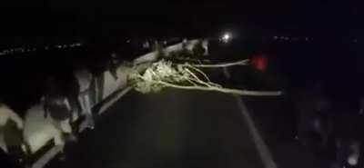 Driving through the night in France