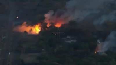 Drone footage of another Russian BMP (probably transporting ammunition or mines) gets hit by a Ukrainian FPV quad and blows up in a huge explosion