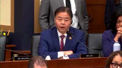Rep. Ted Lieu played Pam Bondi video of Trump partying with Epstein and asked if underage girls were present. Bondi snapped: This is ridiculous. There’s no evidence Trump committed a crime. Lieu fired back: I believe you just lied under oath