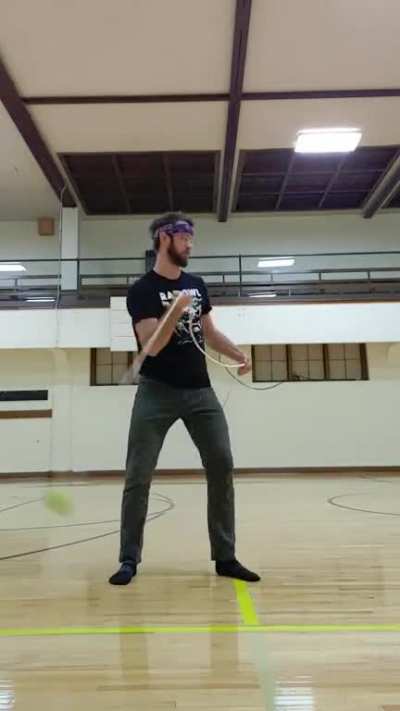Learn rope dart they said. It'll be fun they said. Volume up for full effect