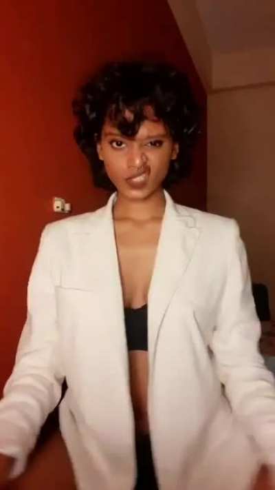 Areola slip at the end. She just really don't care