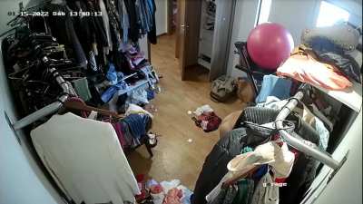 naked latina picking out her clothes for the day