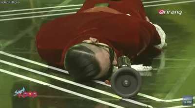 The mic fell down.
