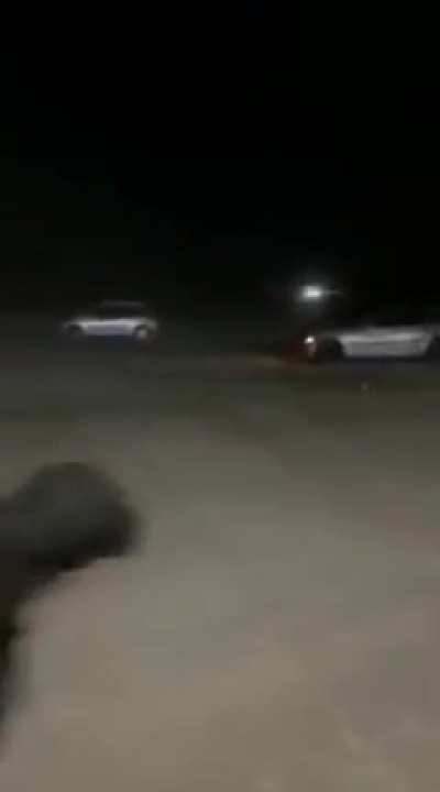 BMW driver in Poland trying to run people over after a night out last weekend