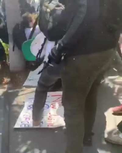 LAPD beats unarmed protesters in Hollywood.