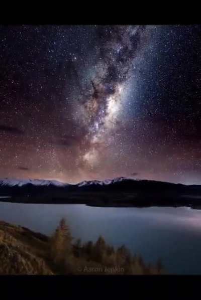 Milky Way rising above the fog on Lake Tekapo