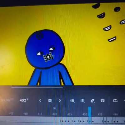 My blue dude Uno is screaming