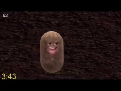 Perfectly cut potato