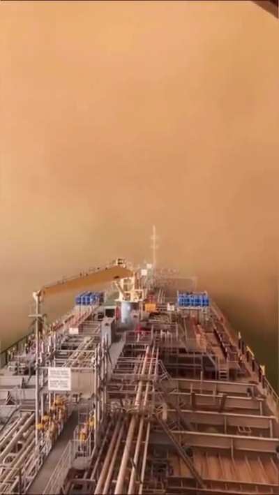 A massive dust storm hit Suez Canal, Egypt on 1st June..