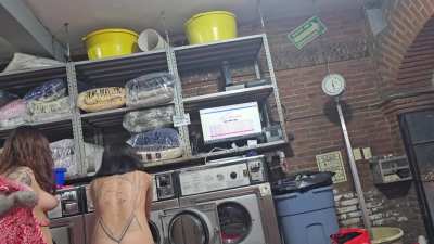 Bingo challenge #25 Getting naked in a public laundry with a friend [F] [F]