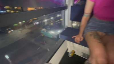 Spotted giving head on the Brisbane Ferris Wheel