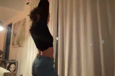 So close to a nip slip in this vid