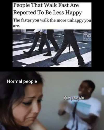 They do be walking slow tho