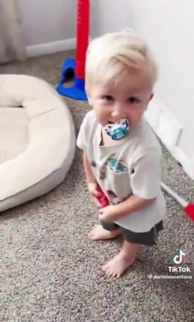 They say give an egg to a toddler