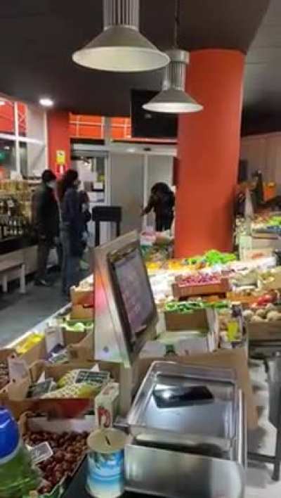 Got caught shoplifing so decided to destroy the entire store....France.