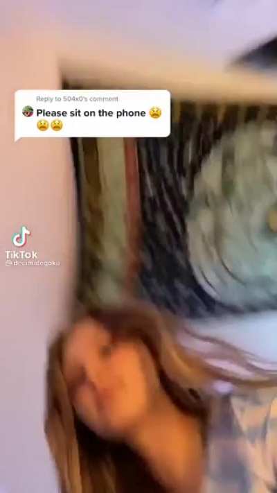 Sitting on phone