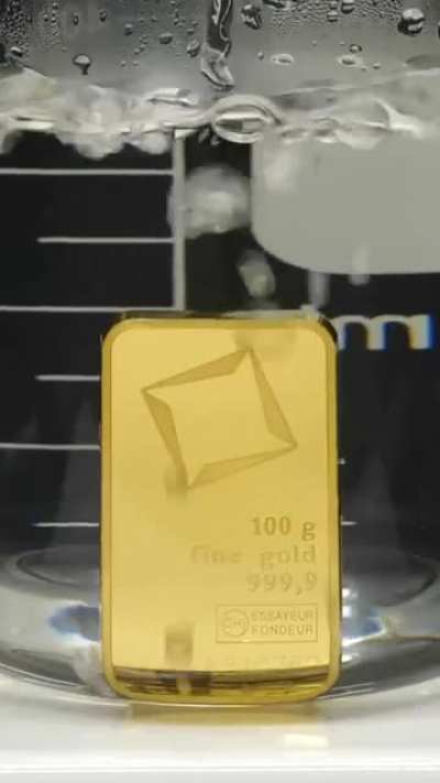 Dissolving a $5000 bar of pure gold in acid