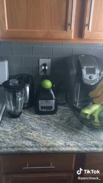 Apple in a blender