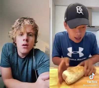 Eating first burrito