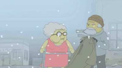 animation about poor old lady :(