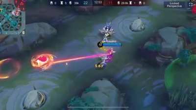 Kagura's Hard Mode activated. You definitely wouldn't want to be on the opposite team against that player.
