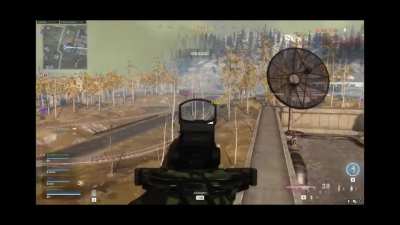 This how gun mechanics, bullet spread nd recoil, and bullet velocity is supposed to be....U can't even think about spraying this far in codm...