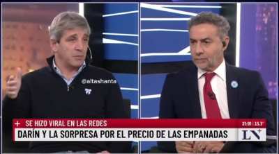 El ministro Caputo destrozó a Darin por el precio de las empanadas.