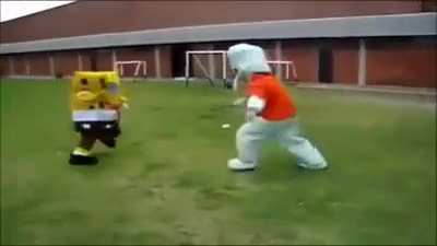 Bob esponja vs Calamardo vs Patricio 😂 😂 😂 😂
