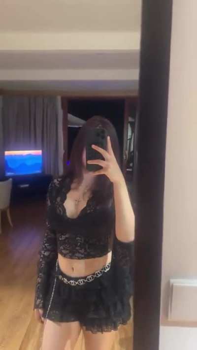 Mehek (Mizo) in Sexy Black Lingerie