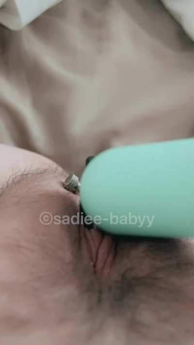 Vibrating my clamped clit hurt sooo good
