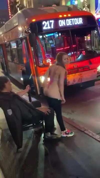 Public lap dance to a stranger