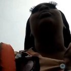 Long eyelashes on a windy boat ride
