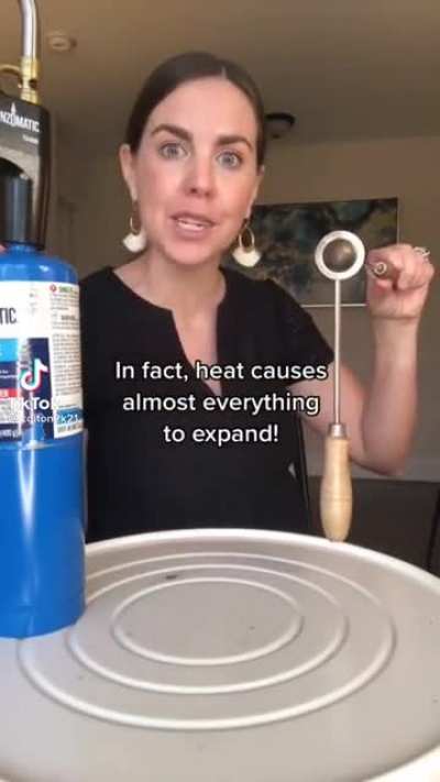 Heat causes everything to expand
