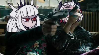 i made this just to see Justice point the gun at the wrong direction ( in case you wondering, this is a scene from Deadpool 2 )
