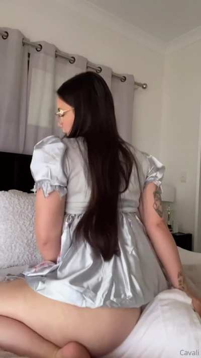 Riding her pillow 2